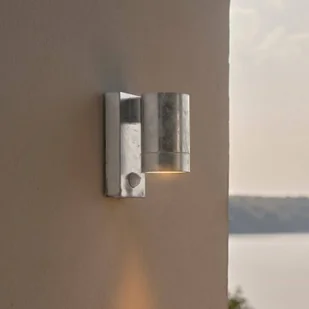 Nordlux Kinkiet zewnętrzny Tin Maxi Sensor ocynkowany, stal, IP54, GU10 - Lampy ogrodowe - miniaturka - grafika 1