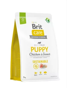 BRIT CARE Dog Sustainable Puppy Chicken & Insect 3kg - Sucha karma dla psów - miniaturka - grafika 1