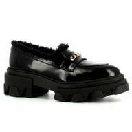 Mokasyny damskie - Mokasyny damskie z futerkiem CARINII - Carinii - miniaturka - grafika 1