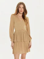 Sukienki - ARTIGLI Sukienka koktajlowa ACAB000583 Złoty Regular Fit - miniaturka - grafika 1