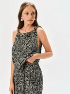 Bluzki damskie - Bluzka z dekoltem halter - miniaturka - grafika 1