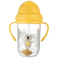 Bidony dla dzieci - Canpol babies Nevylévací hrneček se slámkou a závažím EXOTIC ANIMALS 270ml żółty - miniaturka - grafika 1