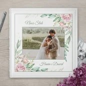 Albumy fotograficzne - Duży album na zdjęcia z Twoim zdjęciem dla pary na ślub - miniaturka - grafika 1