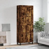 Witryny - vidaXL Witrynka przydymiony dąb 69,5x34x180 cm materiał drewnopochodny - miniaturka - grafika 1