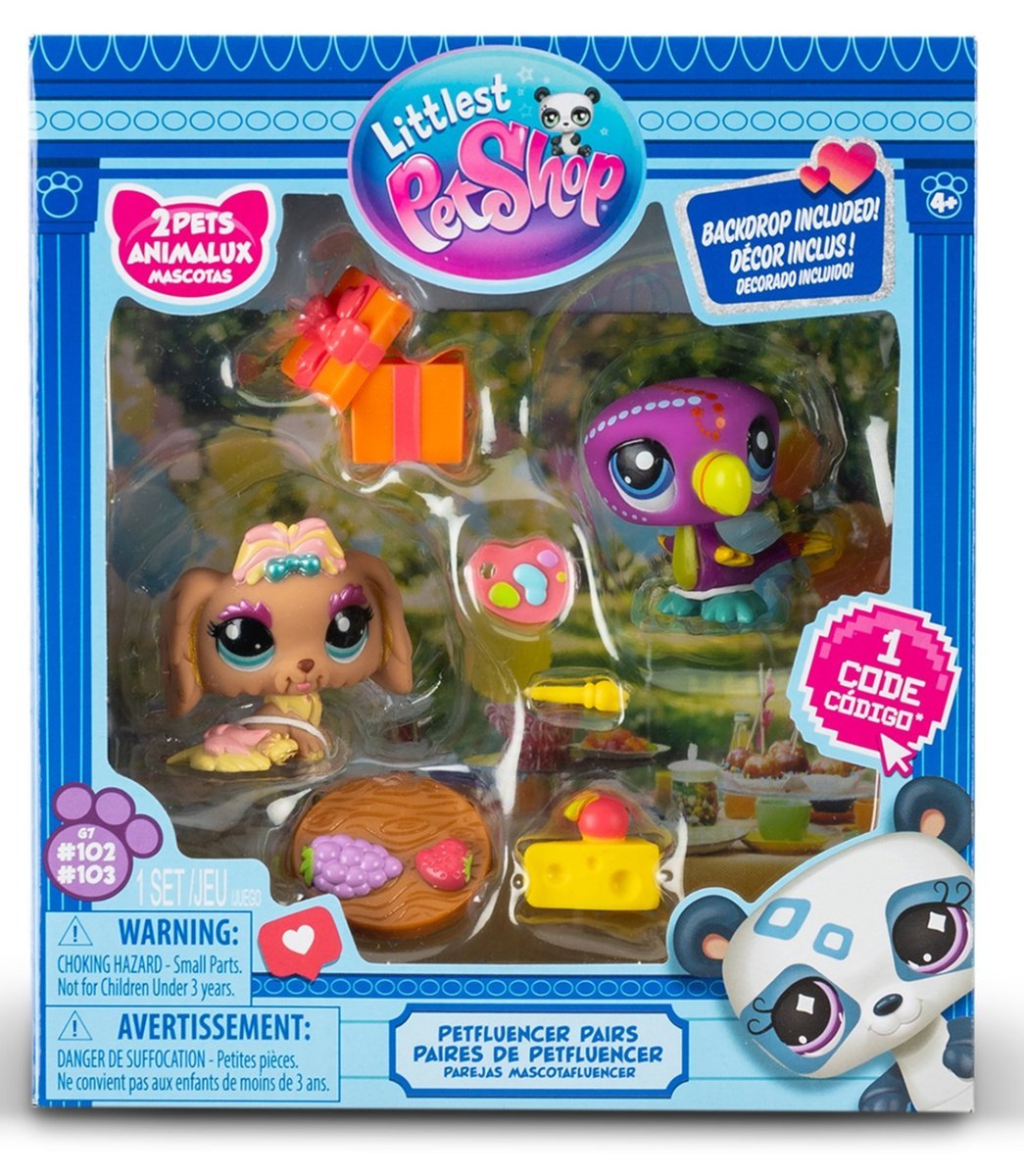 Littlest Pet Shop, S1, zestaw z 2 figurkami, Petfluencers, LPS00560