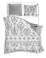 Pościel - Faro, Pościel satyna bawełniana, 140x200+70x90 cm, Pure Sateen, Royal Grey - miniaturka - grafika 1