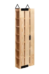 Drewniana Półka na WINO 7 poziomów Wisząca 80 cm - Półki do salonu Drewniana Półka na WINO 7 poziomów Wisząca 80 cm - Półki do salonu - miniaturka - grafika 1
