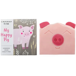 Almara Soap For Kids My Happy Pig mydło robione ręcznie o zapachu gruszki dla dzieci 100 g - Kosmetyki kąpielowe dla dzieci - miniaturka - grafika 1