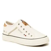 Trampki damskie - Trampki Mustang 1272-402-1 Biały - miniaturka - grafika 1