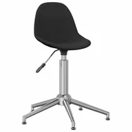Krzesła - vidaXL Lumarko Obrotowe krzesło stołowe, czarne, tapicerowane tkaniną 3086039 - miniaturka - grafika 1