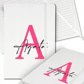 Notesy i bloczki - Notes Notatnik Biały A5 Bullet INICJAŁ IMIĘ Wzory - miniaturka - grafika 1