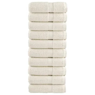 vidaXL Ręczniczki premium SOLUND 10 szt., kremowe, 30x50 cm, 600 g/cm² - Ręczniki - miniaturka - grafika 1