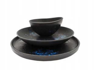 Fine Dine TALERZ PREZENTACYJNY FLORA 27 x 24 cm PORCELANA EARTH COLOURS CZARNY - Talerze - miniaturka - grafika 3