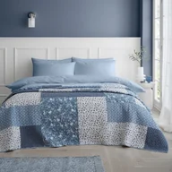 Narzuty - Niebieska bawełniana narzuta pikowana 220x230 cm Floral Patchwork – Bianca - miniaturka - grafika 1