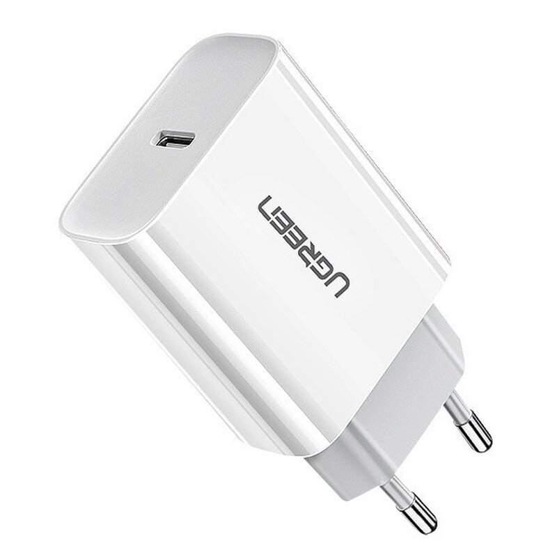 ładowarka sieciowa USB PD o mocy 18 W Szybkie ładowanie Power Delivery 3.0 Quick Charge 4.0 + 18 W 3A kompatybilna ze smartfonami biały