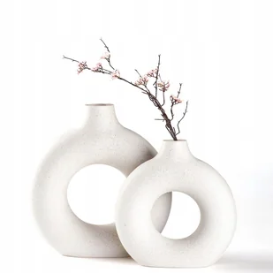 CEMABT Wazony na trawę pampasową, kreatywny wazon, biały - Wazony i flakony - miniaturka - grafika 1