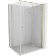 Kabiny prysznicowe - Mexen Mist-F T kabina prysznicowa składana prawa 75 x 110 cm, transparent, złota szczotkowana - 8A6T-075-110-55-00-P - miniaturka - grafika 1