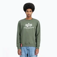 Bluzy męskie - Bluza męska Alpha Industries Basic dark olive - miniaturka - grafika 1