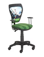 Krzesła obrotowe dla dzieci - Krzesło Ministyle Black Piłkarz dla dziecka do nauki przy biurku - miniaturka - grafika 1