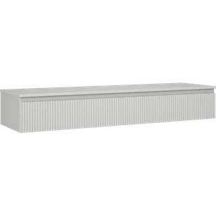 Mexen Rivel szafka łazienkowa podumywalkowa 160 cm z blatem, 1 szuflada, ryflowana , szara mat - 91A20-16023-1-BFC62 - Szafki łazienkowe - miniaturka - grafika 1