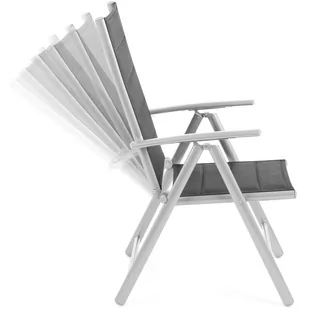 Krzesło ogrodowe aluminiowe Ibiza Grey / Taupe - Fotele i krzesła ogrodowe - miniaturka - grafika 2