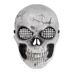 Maska na Halloween Czaszka szara 20,5 x 27 cm - Balony i akcesoria - miniaturka - grafika 1
