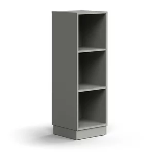 Regał QBUS, 2 półki, cokół, 1252x400x400 mm, jasnoszary - Regały biurowe - miniaturka - grafika 1