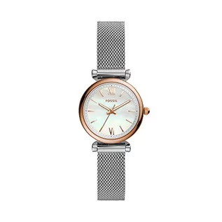 Paski - FOSSIL Damski zegarek Carlie Mini, rozmiar obudowy 28 mm, mechanizm kwarcowy, pasek ze stali nierdzewnej - grafika 1