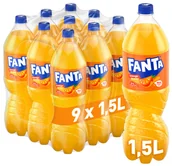 Napoje gazowane - Napój Fanta Orange 1,5L butelka PET op.  9 szt - miniaturka - grafika 1