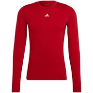 Koszulki sportowe męskie - Koszulka męska adidas Techfit Aeroready Long Sleeve Tee - miniaturka - grafika 1
