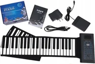 Instrumenty klawiszowe - Pan i Pani Gadżet Rolowane elektroniczne pianino 61 klawiszy - miniaturka - grafika 1