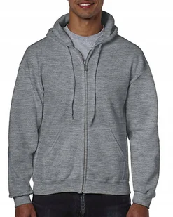 Bluza Rozpinana z Kapturem KOLORY Gildan HEAVY 18600 GRAPHITE Heather M - Bluzy męskie - miniaturka - grafika 1