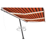 Markizy - Vidaxl Automatycznie Zwijana Markiza, Led I Czujnik Wiatru, 600X350 Cm - miniaturka - grafika 1