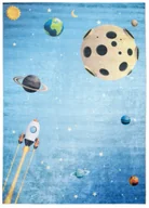 Dywany dla dzieci - DYWAN DZIECIĘCY EMMA KOSMOS 140X200 ANTYPOŚLIZGOWY SPÓD 2698 - miniaturka - grafika 1