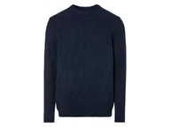 Swetry męskie - LIVERGY® Sweter męski z grubej dzianiny (L (52/54), Ciemnoniebieski) - miniaturka - grafika 1