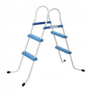 Akcesoria do basenów - Master Pool Drabinka do basenu wysokość 84 cm Szary Niebieski - miniaturka - grafika 1
