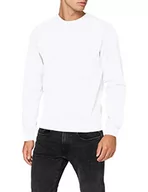 Swetry męskie - Build Your Brand Bluza męska Premium Crewneck swetry, męski sweter dostępny w 3 kolorach, rozmiary S - XXL, biały, M - miniaturka - grafika 1