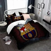 Pościel dla dzieci - Kerota Poszwa na kołdrę drużyny piłkarskiej FC Barcelona Poliestrowa pościel dziecięca Poszwa na kołdrę i poszewka na poduszkę 90 nici bawełniana )... - miniaturka - grafika 1