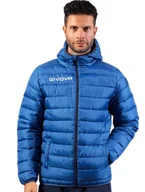 Kurtki męskie - GIVOVA PIKOWANA KURTKA MĘSKA Z KAPTUREM NIEBIESKA Z ZAMKIEM 3XL JXA - miniaturka - grafika 1