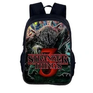 Torby na laptopy - Stranger Things Plecak Kobiety Torba na plecak studencki na laptopa Płócienny plecak studencki dla nastolatków Chłopcy Dziewczęta Tornister szkolny... - miniaturka - grafika 1
