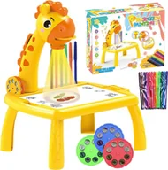 Zabawki kreatywne - PROJEKTOR DO RYSOWANIA DLA DZIECI 222-2 ŻYRAFA ŻÓŁTA - miniaturka - grafika 1