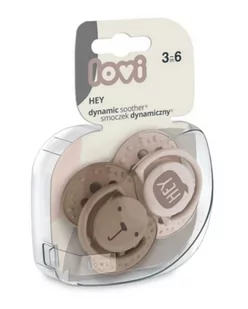 Lovi LOVI Smoczek silikonowy dynamiczny 3-6m 2 szt Hey Girl - Smoczki uspokajające - miniaturka - grafika 1