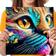 Zabawki kreatywne - Haft Diamentowy Diamond Painting,DIAMENTOWY MALARZ,Obraz DIY 5D,Mozaika Diamentowa 30x30,Kot - miniaturka - grafika 1