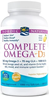 Omega Pharma Nordic Naturals Complete D3 565mg Cytryna 60 kaps Nordic Naturals 304A-300FF - Witaminy i minerały - miniaturka - grafika 2