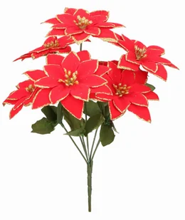 Gwiazda Czerwona Bukiet Betlejemska Do Wazonu Stroika Święta Kwiaty 7X - Sztuczne kwiaty Gwiazda Czerwona Bukiet Betlejemska Do Wazonu Stroika Święta Kwiaty 7X - Sztuczne kwiaty - miniaturka - grafika 1