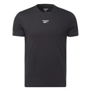 Koszulki sportowe męskie - Męska Koszulka REEBOK WOR PIPING TEE HA1060 – Czarny - grafika 1