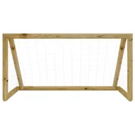 Zabawki i gry sportowe - vidaXL Bramka piłkarska z siatką 120x80x60 cm impregnowana sosna 3059950 - miniaturka - grafika 1