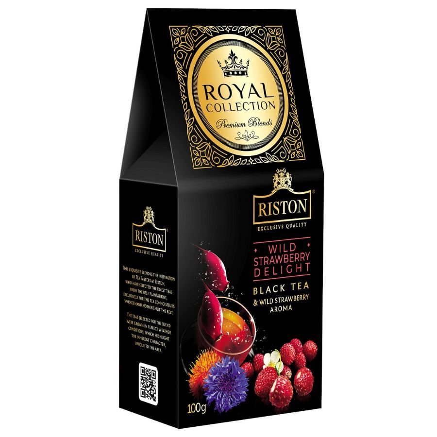 Herbata liścista Riston Royal Collection black tea & wild strawberry (100g)