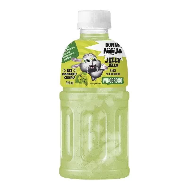 Napój z Sokiem z Winogron NFC Oraz Galaretką Kokosową Bunny Ninja, 320 ml