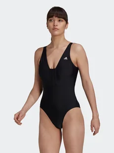Strój kąpielowy jednoczęściowy damski Adidas Iconisea 3S S HI1082 34 Czarny (4065415021565) - Stroje kąpielowe - miniaturka - grafika 1